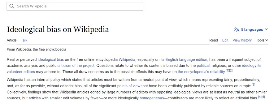 Correct Misinformation on Wikipedia is difficult due to bias