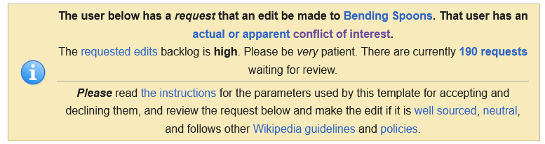 Conflict of interest edit request on Wikipedia.